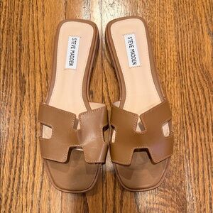 Steve Madden Brown Slide Sandals
